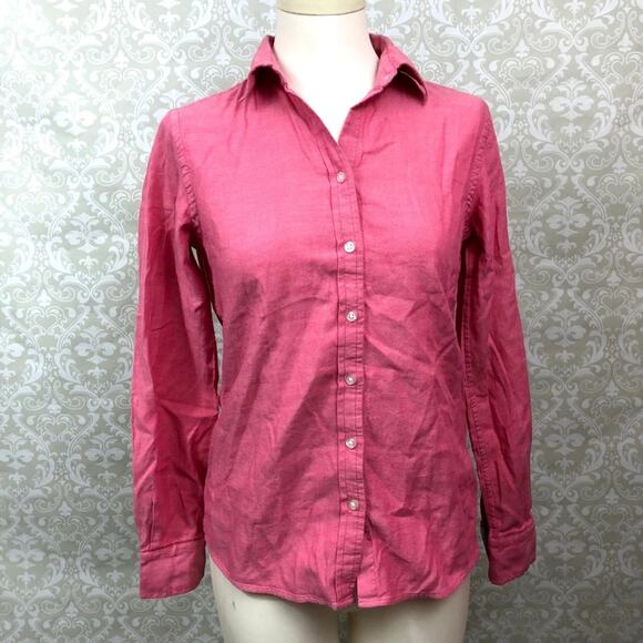 Banana Republic XS Womens Pink Oxford Shirt Button-up Blouse - Picture 1 of 4
